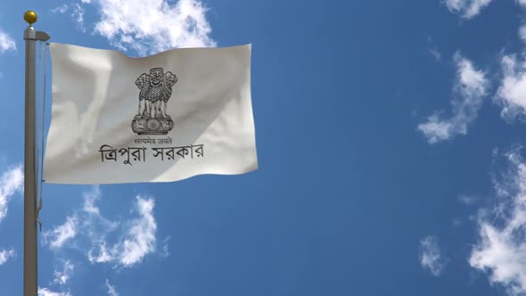 Tripura Flag India On Flagpole alt