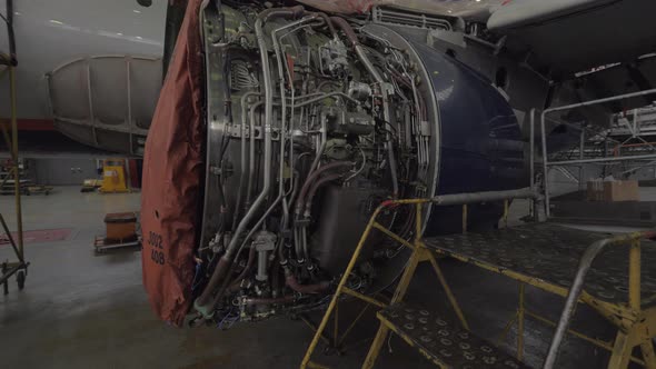 Jet Engine Undergoing Repairs alt