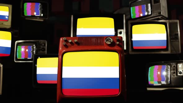 Flag of Napo Province, Ecuador, on Retro TVs.