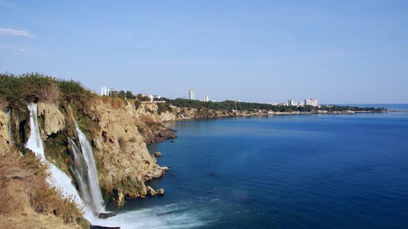 Waterfall To The Sea In Antalya Turkey 5 alt