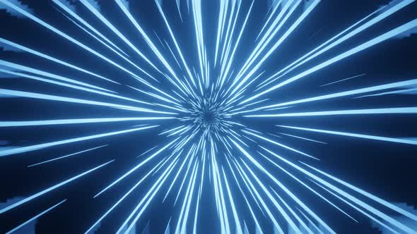 Anime Speed Lines blue Background. Journey through outer space and space time alt