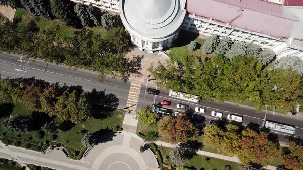 Top Down Street View of Freeway Busy City Rush Hour Heavy Traffic Jam Highway alt