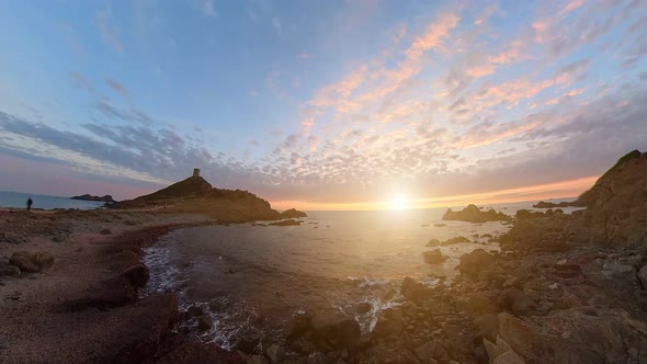 Sunset Panorama of the Punta Parata alt
