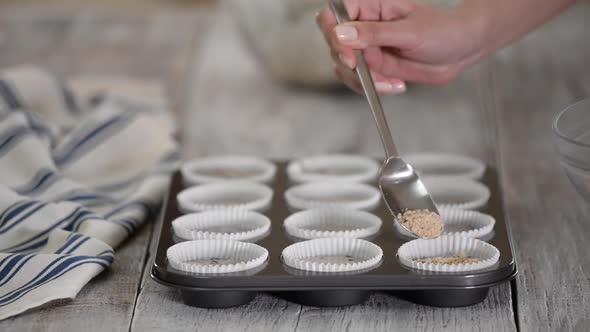 Step By Step Making a Blueberry Muffins with Crumble.