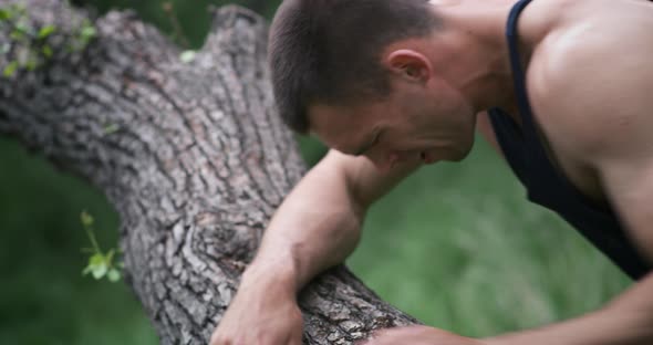 Athletic Man Doing Push Ups alt
