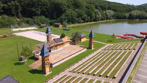 A view of the Lysa Hora Recreation Area in the village of Vysny Kazimir in Slovakia alt