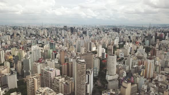 Sao Paulo building, Brazil Aerial View 4k