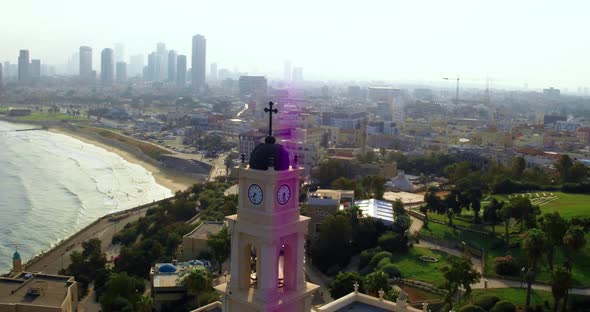 High Tower Church in Jaffa by the shore