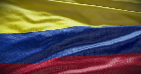 Colombia flag waving looped 4K alt