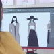 Over The Shoulder View Of A Female Designer Designing Clothes On A Desktop In The Studio - VideoHive Item for Sale