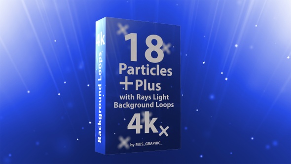 Particles Plus With Rays Light Background Loops Pack alt