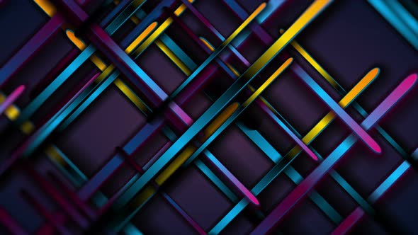 Dark Colorful Smooth Abstract Stripes
