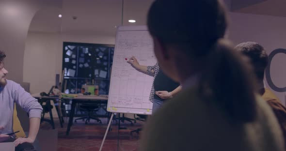 Pregnant Businesswoman Leads Creative Meeting Of Diverse Business Team In Modern Coworking Open alt