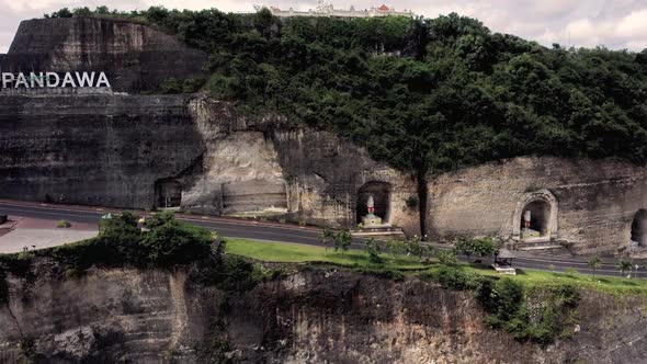 FULLHD Pandawa Beach Overview Road Bali Aerial alt