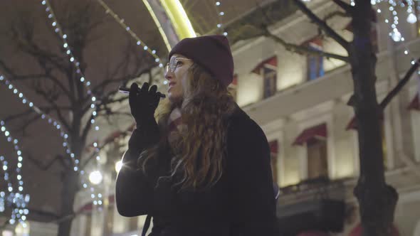 Woman Having Phone Talk Outside alt