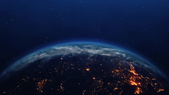 The Night seen of Planet Earth City Lights Space Station. alt