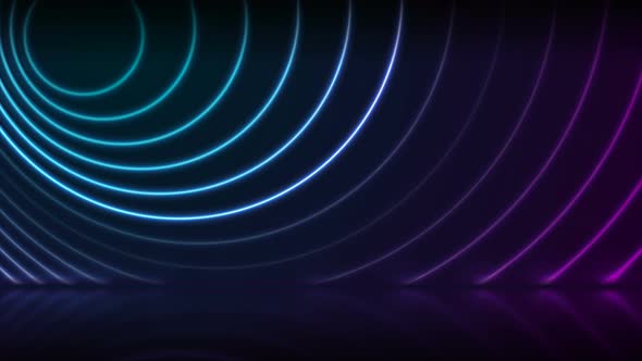 Blue Purple Neon Laser Circles