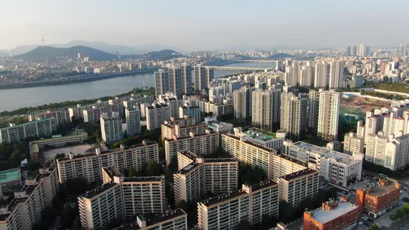 Korea Seoul Banpo Don Apartment Complex Han River
