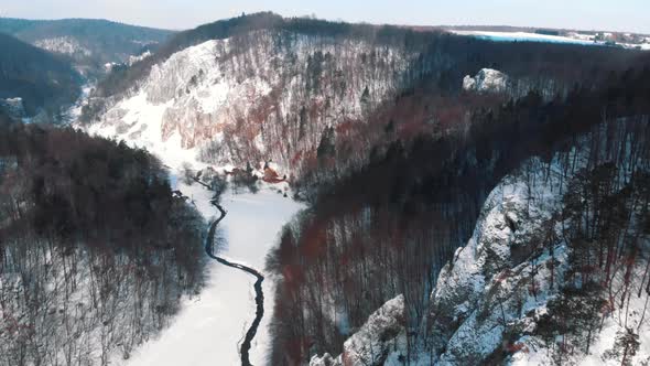 Slow Motion Footage of Ojcowski Park Narodowy  A Small National Park in Poland alt