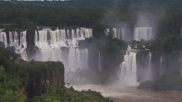 Iguazu Waterfall Cascades in Brazil