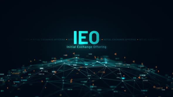 Initial Exchange Offering IEO Cryptocurrency Digital Globe Animation 4K alt