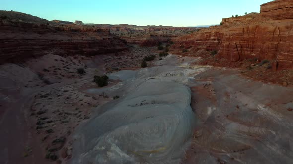 Aerial landscape view of rock formations in vermillion cliffs, utah. alt