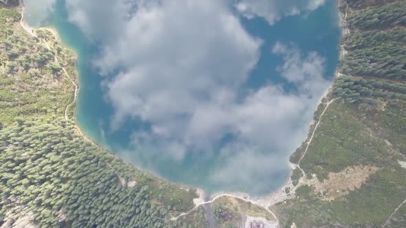 Mountain Lake Morskie Oko in Tatra Mountains, Poland alt