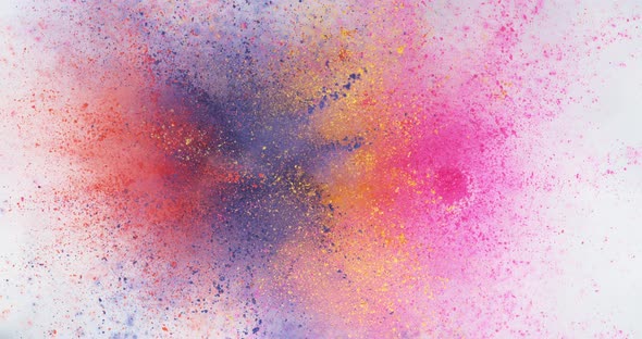 Colorful powder exploding in super slow motion.  Shot on Phantom Flex 4K high speed camera.