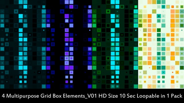 Multipurpose Grid Box Elements Pack V01