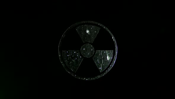 Radiation hazard sign for acid drops.