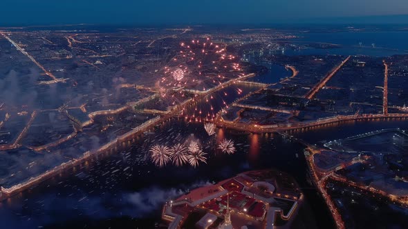 Festive Salute Over the Peter and Paul Fortress in a Significant Victory Day for the Country on May alt