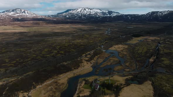The Well Visible Tectonic Plate at Thingvellir National Park in Iceland alt