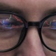 Close Up of Businessman Trader Wearing Eyeglasses Looking at a Computer Screen with Trading Charts - VideoHive Item for Sale