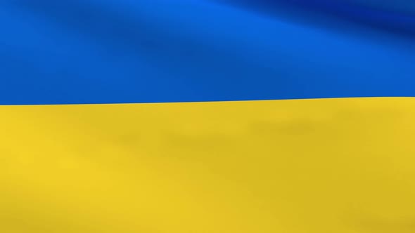 3D Animation of the UKRAINE Flag Waving  3D Rendering alt