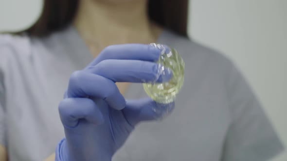 Sugaring Master Demonstrating Crystalline Sugar Paste in Hand in Glove alt