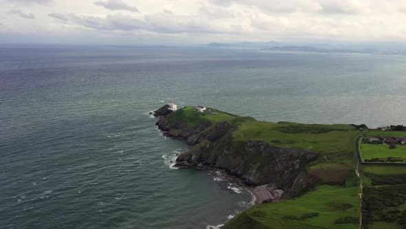 Aerial View of Baily Lighthouse, Howth North Dublin