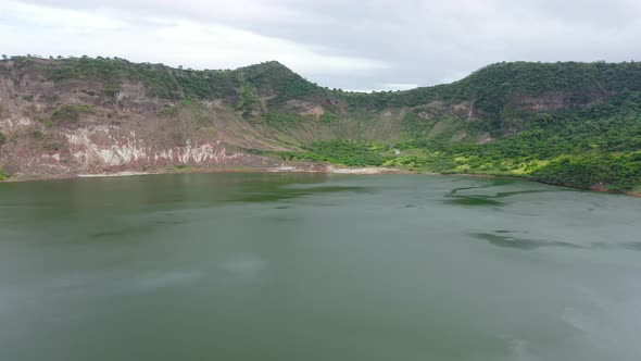 Lake Crater at Taal Volcano. Philippines. alt