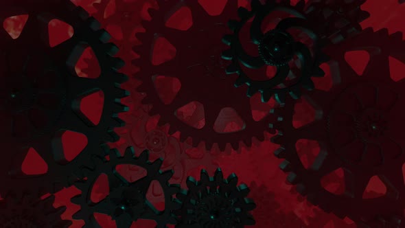 The rotation of gears, the business concept of teamwork