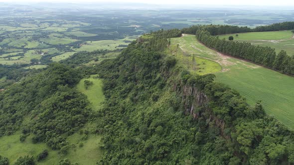 Rural landscape aerial view. Nature scenery alt