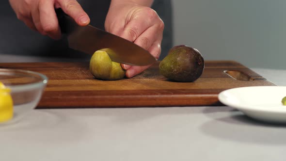 Chef Cuts Ripe Figs alt