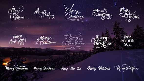 Merry Christmas Calligraphy | Motion Graphics