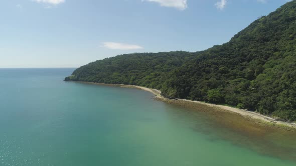 Coast with Beach of the Palau Island. Philippines alt