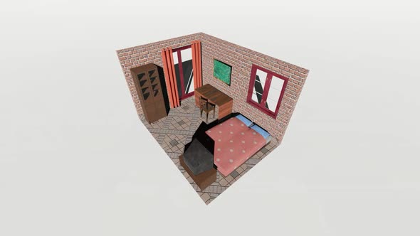 Isometric bedroom layout alt