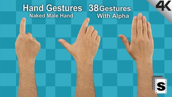 Hand Gestures Male Naked Hand 