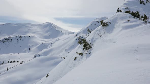 Planneralm skiing resort in winter,  Austrian Alps