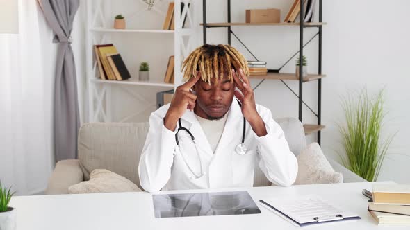 Tired Doctor Overwork Fatigue Physician Headache alt