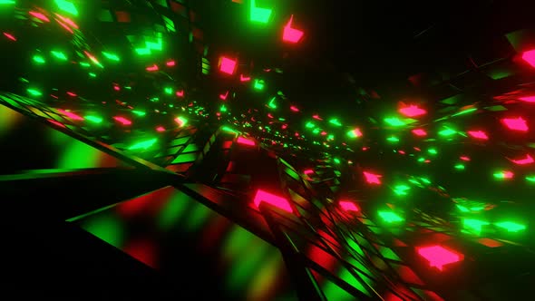 Seamless  green and red neon VJ neon HD background.