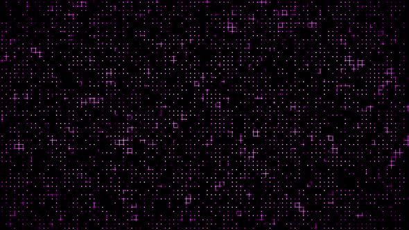 abstract black background with purple neon lights and dots