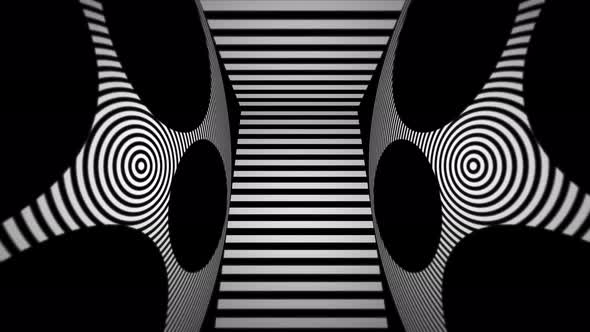 Black and White Hipnotic Room