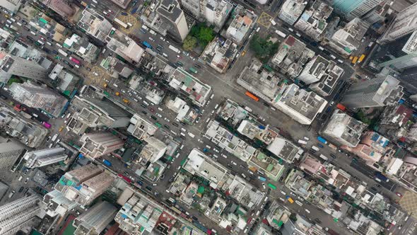 Top view of Hong Kong city alt